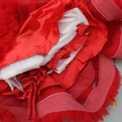 Clearance Red Ruffle Trail Dress With Detachable Bow And Swirled Bowie Head Band Dresses & Sets | Dresses