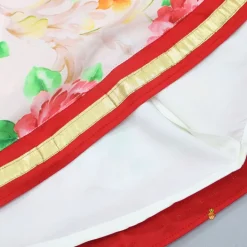 Online Red Top And Floral Printed Lehenga With Net Dupatta Ethnic Wear | Lehengas & Ghagras