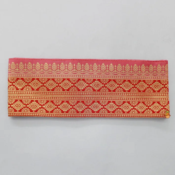 Outlet Reindeer Embroidered Red Kurta And Pyjama With Shawl BOY Indian Ethnic Wear | Ethnic Sets