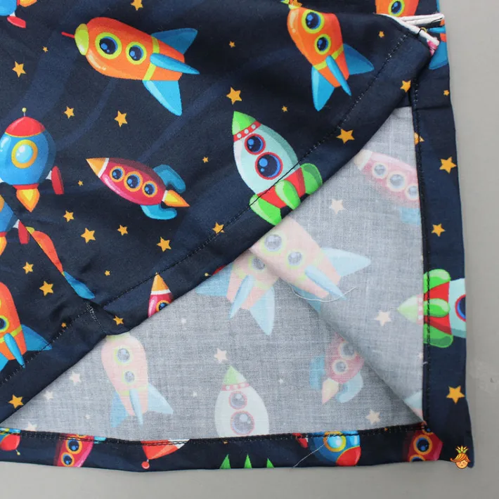 Best Rocket Ship Printed Sleepwear Set BOY Sleep Wear | Sleepwear