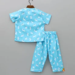 New Round Neck Blue Printed Sleepwear BOY Sleep Wear | Sleepwear