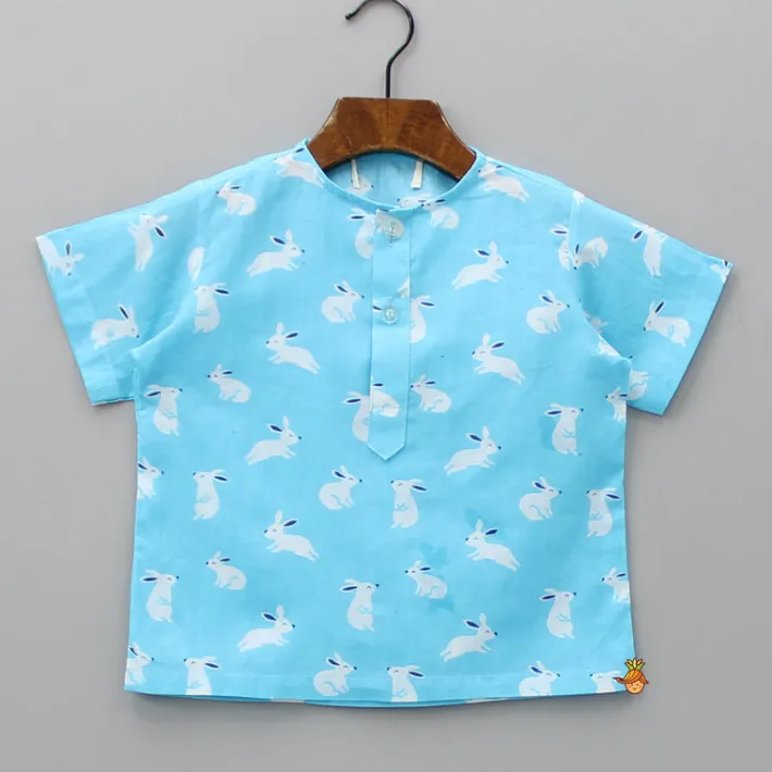 New Round Neck Blue Printed Sleepwear BOY Sleep Wear | Sleepwear