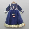Hot Round Neck Navy Blue Kurti Ethnic Wear | Kurtis & Jumpsuits