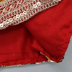 New Round Neck Red Kurti With Heavy Embroidered Jacket Ethnic Wear | Kurtis & Jumpsuits