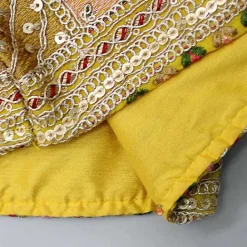 Fashion Round Neck Yellow Kurti With Heavy Embroidered Jacket Ethnic Wear | Kurtis & Jumpsuits