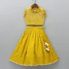 Fashion Ruffle Neckline Mustard Top And Lehenga Ethnic Wear | Lehengas & Ghagras