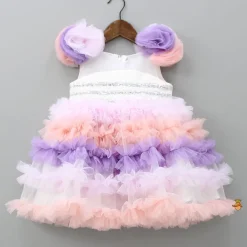 New Ruffle Net Sequin Work Dress Dresses & Sets | Dresses