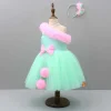 Hot Ruffled One shoulder Frilly Dress With Hair Band Dresses & Sets | Dresses