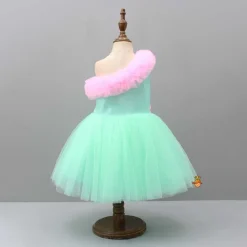 Hot Ruffled One shoulder Frilly Dress With Hair Band Dresses & Sets | Dresses