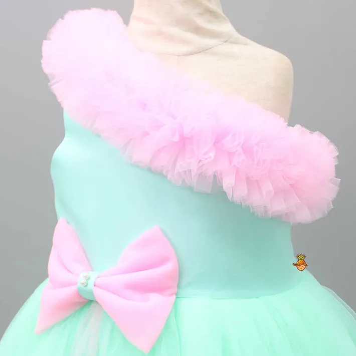 Hot Ruffled One shoulder Frilly Dress With Hair Band Dresses & Sets | Dresses