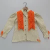 Outlet Scalloped Shirt Styled Dress With Shoulder Fringes And Tassels Detailing Dresses & Sets | Dresses