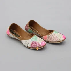 Online Sequin And Pearl Work Jutti Shoes