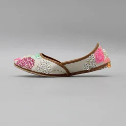 Online Sequin And Pearl Work Jutti Shoes