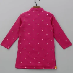 Best Sequin And Thread Embroidered Pink Kurta BOY Indian Ethnic Wear | Kurtas