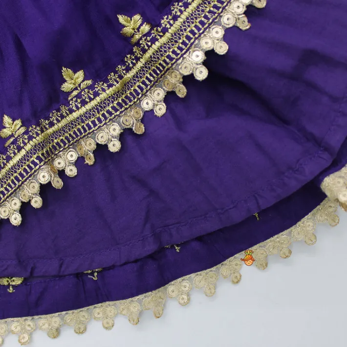 New Sequin And Zari Thread Embroidered Peplum Top With Tulip Style Dhoti Ethnic Wear | Dhotis & Patialas