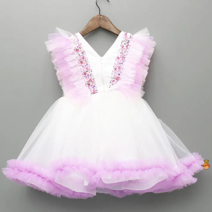 Clearance Sequin Detail Frilly Dress With Matching Hairclip Dresses & Sets | Dresses