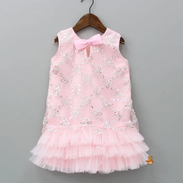Clearance Sequin Detail Pink Net Dress Dresses & Sets | Dresses