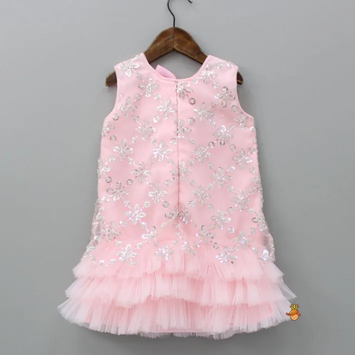 Clearance Sequin Detail Pink Net Dress Dresses & Sets | Dresses