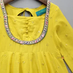 Discount Sequin Detail Yellow Kurti With Matching Dupatta Ethnic Wear | Kurtis & Jumpsuits