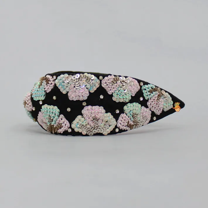Best Sequin Embroidered Black Hairband Hair Accessories | Hair Bands