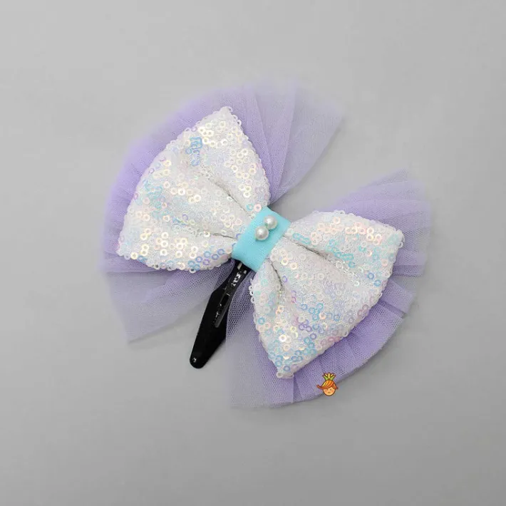 Outlet Sequin Embroidered Flared Ruffle Dress With Matching Hair Clip Dresses & Sets | Dresses