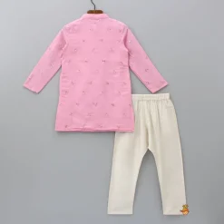Online Sequin Embroidered Pink Kurta And Pyjama BOY Indian Ethnic Wear | Ethnic Sets