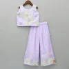 New Sequined And Thread Floral Embroidered Lilac Top With Palazzo Ethnic Wear | Palazzos & Shararas