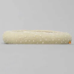 Discount Sequins And Beads Beautified Off White Velvet Hair Band Hair Accessories | Hair Bands