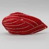 Hot Sequins And Cut Dana Embroidered Elegant Red Hair Band Hair Accessories | Hair Bands