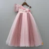 Hot Sequins and Flowers Embellished One Shoulder Colour Blocked Gown Dresses & Sets | Gowns