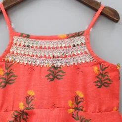 Sale Sequins Detailed Floral Printed Kurti Ethnic Wear | Kurtis & Jumpsuits