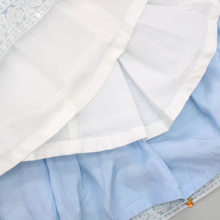Sale Sequins Embellished Blue Top And Lehenga With Dupatta And Potli Bag Ethnic Wear | Lehengas & Ghagras