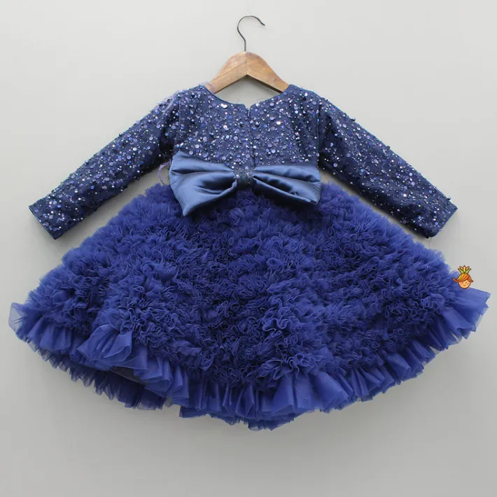 Sale Sequins Embellished Ruffled Dress With Matching Swirled Bowie Headband Dresses & Sets | Dresses