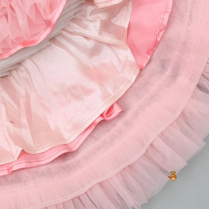 Discount Sequins Embellished Ruffled Peach Dress With Matching Swirled Bowie Headband Dresses & Sets | Dresses