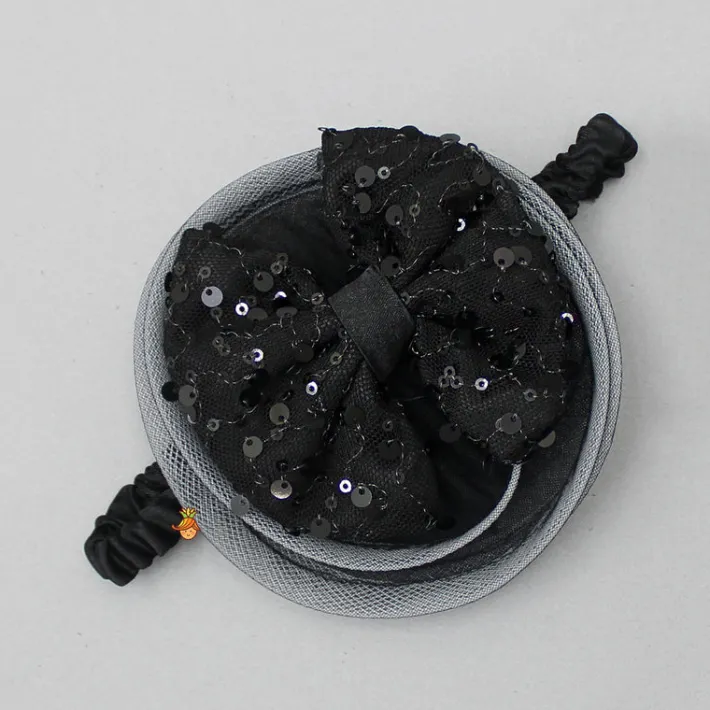 Discount Sequins Embellished Ruffled Black Dress With Matching Swirled Bowie Headband Dresses & Sets | Dresses