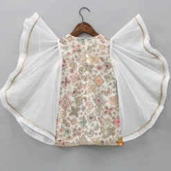 Sale Sequins Embroidered Stylish Ruffled Sleeves Dress Dresses & Sets | Dresses