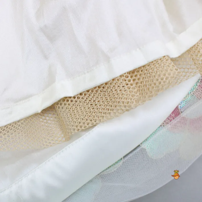 Outlet Sequins Floral Embroidered Off White Top And Lehenga With Sling Bag Ethnic Wear | Lehengas & Ghagras