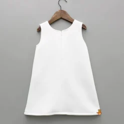 Clearance Sequins Rainbow Embroidered White Dress With Bowie Hair Clip Dresses & Sets | Dresses