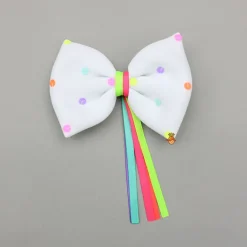 Clearance Sequins Rainbow Embroidered White Dress With Bowie Hair Clip Dresses & Sets | Dresses