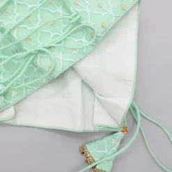 Hot Sequins Thread Embroidered Mint Green Top And Lehenga With Net Dupatta And Potli Bag Ethnic Wear | Lehengas & Ghagras