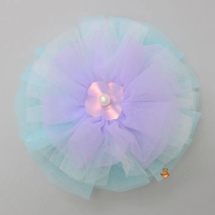 Fashion Sequins Work Dual Tone High Low Dress With Matching Hair Clip Dresses & Sets | Dresses