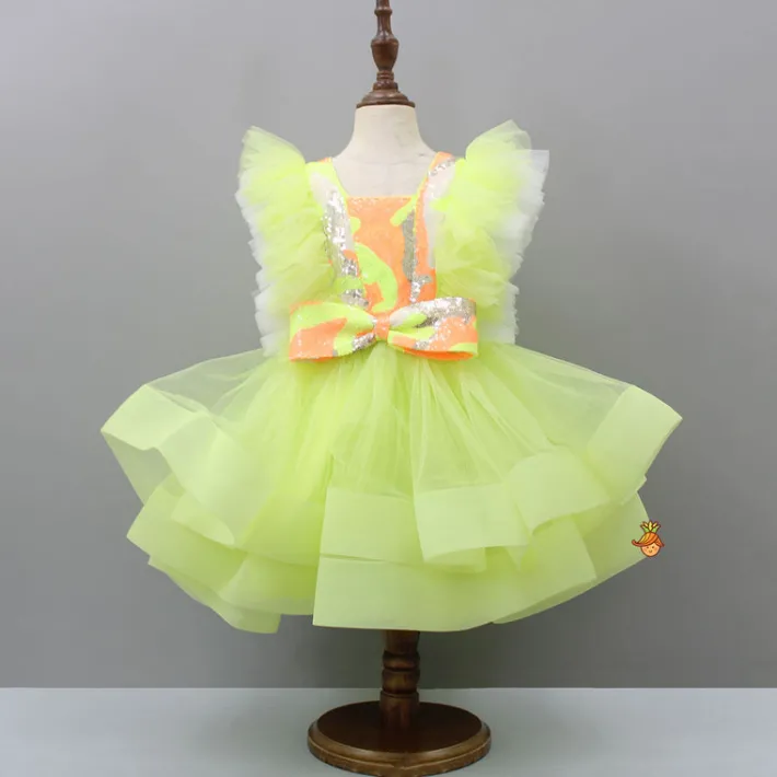 Best Sequins Work Green Bowie Dress Dresses & Sets | Dresses