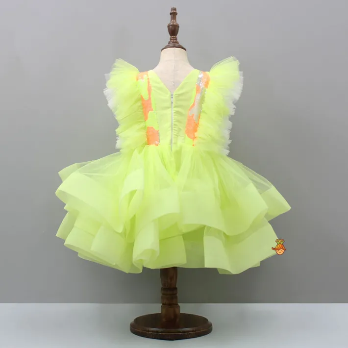 Best Sequins Work Green Bowie Dress Dresses & Sets | Dresses