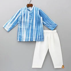 Hot Shibori Printed Blue Kurta And Pyjama BOY Indian Ethnic Wear | Ethnic Sets