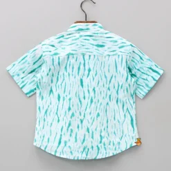 Outlet Shibori Printed Green Shirt BOY Shirts & Tees