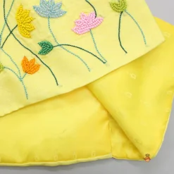 Outlet Shibori Printed Kurta With Beads Embroidered Yellow Open Jacket And Churidar BOY Twinning Sets | Indian Ethnic Wear