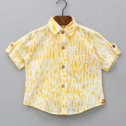Sale Shibori Printed Yellow Shirt BOY Shirts & Tees