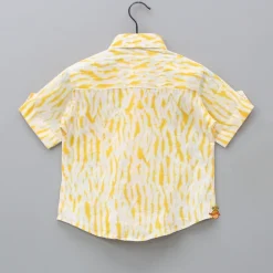 Sale Shibori Printed Yellow Shirt BOY Shirts & Tees