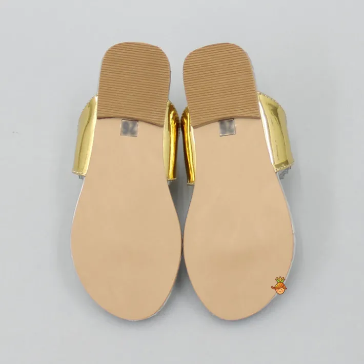 Fashion Shiny Braided Kolhapuri Flats Shoes