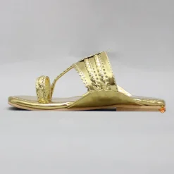Best Shiny Braided Kolhapuri Flats Shoes